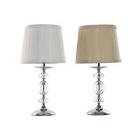 Bureaulamp Home ESPRIT Wit Beige Metaal 25 W 220 V 22 x 22 x 45 cm (2 Stuks) - thumbnail