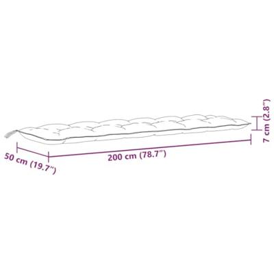 Tuinbankkussens 2 st 200x50x7 cm stof gemleerd lichtgrijs Tuinbankkussens 2 st 200x50x7 cm stof gemleerd lichtgrijs