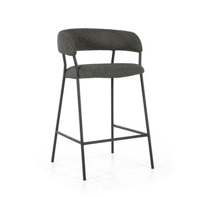 Eleonora Barkruk 'Luka' Bouclé, kleur Antraciet (zithoogte 68cm)