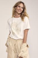 Tramontana Embroidered Artwork T-shirt C44-20-401 T-shirt Korte Mouw 001100-offwhite - thumbnail