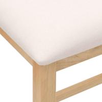 Barstoelen met kussens 2 st massief hout rubber - thumbnail