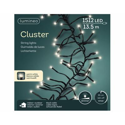Lumineo clusterverlichting 14m 1512led warm wit Lumineo clusterverlichting 14m 1512led warm wit