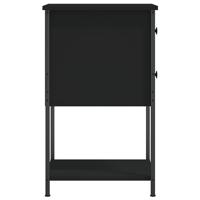 Nachtkastje 32x42x70 cm bewerkt hout zwart - thumbnail