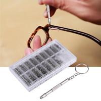 1000 stuks kijken Sunglass bril schroeven moer Reparatieset met een schroevendraaier - thumbnail