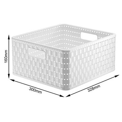 Rotho Country Mand Vierkant 30x30x16 cm 14L Wit