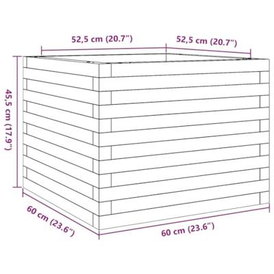 VidaXL Plantenbak 60x60x45,5 cm massief grenenhout VidaXL Plantenbak 60x60x45,5 cm massief grenenhout