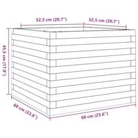 Plantenbak 60x60x45,5 cm massief grenenhout - thumbnail