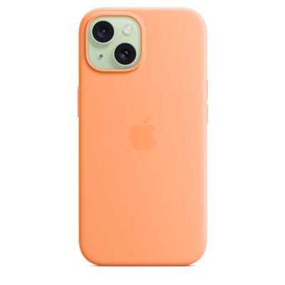 Apple Silicone MagSafe Hoesje iPhone 15 Orange Sorbet