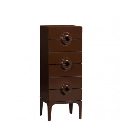 WOOOD Ladekast 'Merge' Met 6 lades, kleur Bruin/Rood WOOOD Ladekast 'Merge' Met 6 lades, kleur Bruin/Rood