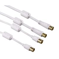 Hama Antennekabel Flexi-slim Coax 1.5m 95dB 3sterren - thumbnail