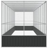 Volière met verlengstuk 832x207x212 m staal zilverkleurig - thumbnail