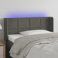 Hoofdbord LED 83x16x78/88 cm fluweel donkergrijs - thumbnail