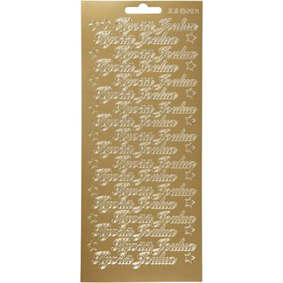 Creativ Company Stickers, hyvää joulua, vel 10x23 cm, goud, 1 vel
