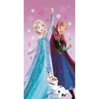 Frozen handdoek polyester Roze 70x140cm - thumbnail