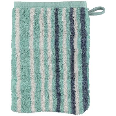 Cawö Cawö Noblesse Lines Streifen Washandje seegrün