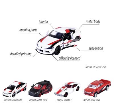Majorette Auto Toyota Racing 5 stuks Kant-en-klaar model Personenauto (model) - thumbnail