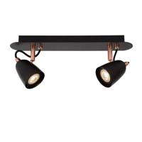 Lucide RIDE-LED - Plafondspot - LED Dimb. - GU10 - 2x5W 3000K - Koper - thumbnail