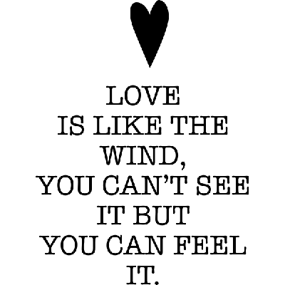 Love is like the wind - Muursticker Love is like the wind - Muursticker