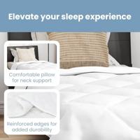 VidaXL Zomer dekbed met kussen 2 pcs wit microvezel - thumbnail