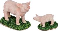 Pigs and piglets 2 stuks l5xb3xh4 cm Luville - Luville - thumbnail