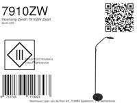 Steinhauer VloerlampZenith Led 118cm zwart - 7910ZW - thumbnail