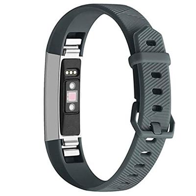 FitBit Alta HR siliconen bandje met gesp - Maat: Large - Donkergrijs FitBit Alta HR siliconen bandje met gesp - Maat: Large - Donkergrijs