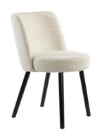 Light&living Eetkamerstoel 56x47x79 cm ECKLEY bouclé crème-zwart - thumbnail