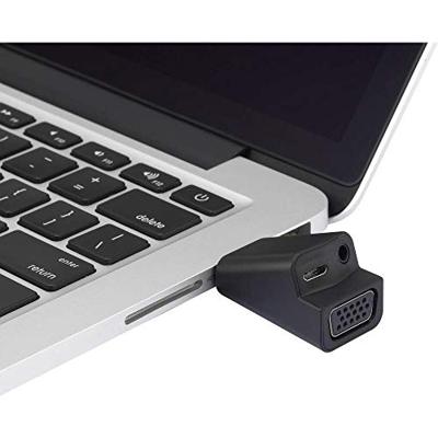Renkforce RF-4149768 HDMI / VGA Adapter [1x HDMI-stekker - 1x VGA-bus, Jackplug female 3,5 mm] Zwart