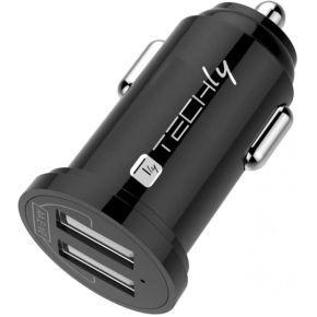 Techly IUSB2-CAR5-A24 oplader voor mobiele apparatuur Universeel Zwart Sigarettenaansteker Auto