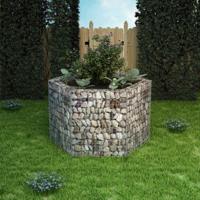 VidaXL Gabion plantenbak verhoogd zeshoekig 160x140x100 cm - thumbnail