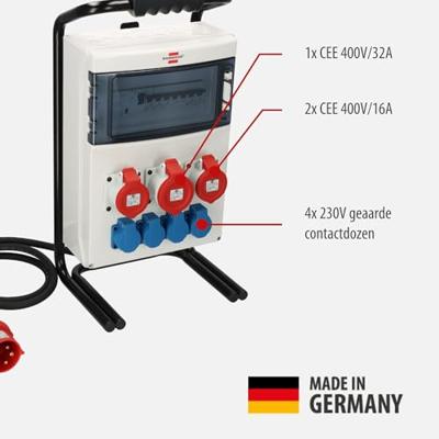 Brennenstuhl Mobiele stroomverdeler BSV 4 IP44 2m H07RN-F5G4,0 1x32A + 2x16A - 1154900021