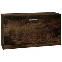 VidaXL Schoenenbank 80x24x45 cm bewerkt hout gerookt eiken - thumbnail