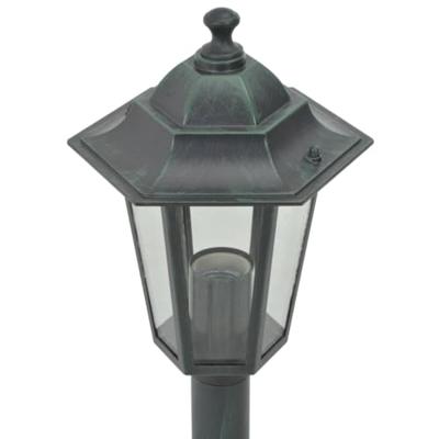 Paalverlichting voor tuin E27 110 cm aluminium donkergroen 6 st