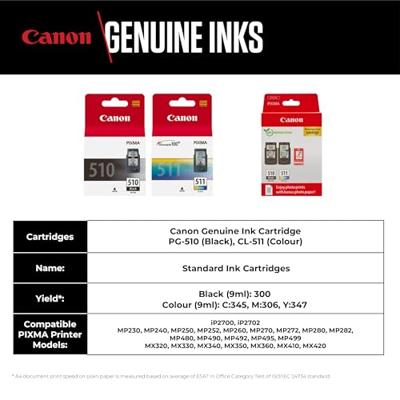 Canon Inktcartridge PG-510+CL-511 Origineel 2-pack Zwart, Kleur 2970B017 - thumbnail