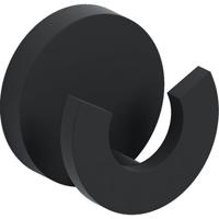 Clou Flat handdoekhaak 4.8x4.8cm dubbel Zwart mat CL/09.02066.21 - thumbnail