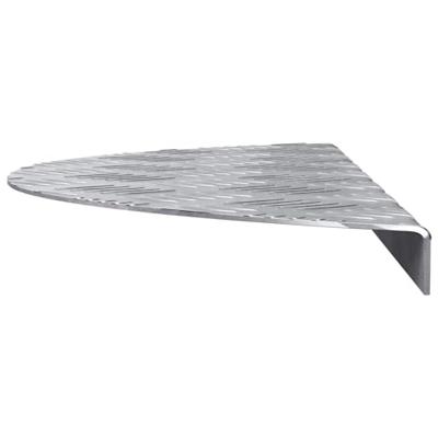 VidaXL Trap tread halvemaanvormig 5 pcs zilver 60 x 18 cm aluminium