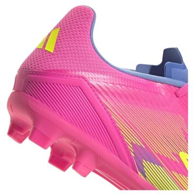 adidas F50 League Gras / Kunstgras Voetbalschoenen (MG) Roze Neongeel Blauw