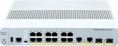 Cisco Catalyst WS-C3560CX-12TC-S gemanaged L3 Gigabit Ethernet (10/100/1000) Grijs - Wit Netwerk-switch, WS-C3560CX-12TC-S