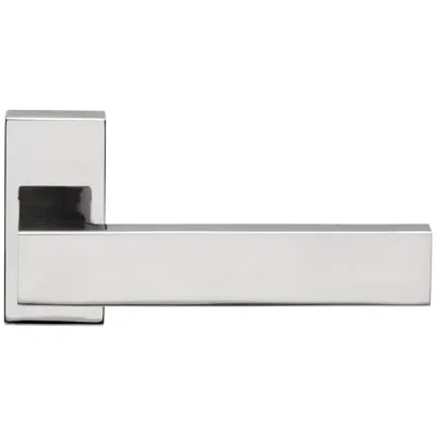 Formani Square LSQ4/Q32G deurkruk dubbel geveerd op rozet - gepolijst RVS