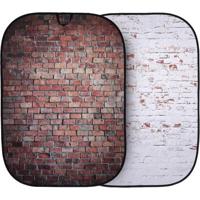 Manfrotto Urban opvouwbare achtergrond 1,5x2,1m klassiek rode/verouderde witte baksteen - thumbnail