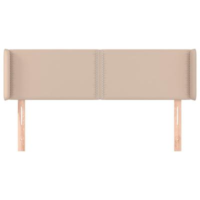 Hoofdbord met randen 147x16x78/88 cm kunstleer cappuccinokleur - thumbnail