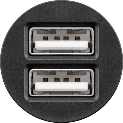 Goobay autolader 2x USB 2.0 max. 4.8A zwart
