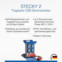 AS Schwabe CEE-stroomverdeler STECKY 2 400V CEE 60506 400 V 32 A - thumbnail
