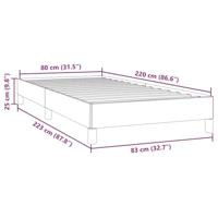 Bedframe zonder matras 80x220 cm fluweel zwart - thumbnail