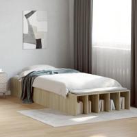 Bedframe bewerkt hout sonoma eikenkleurig 90x200 cm - thumbnail