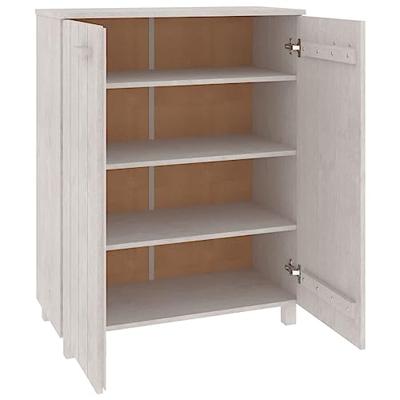 VidaXL Schoenenkast hamar 85x40x108 cm massief grenenhout wit VidaXL Schoenenkast hamar 85x40x108 cm massief grenenhout wit