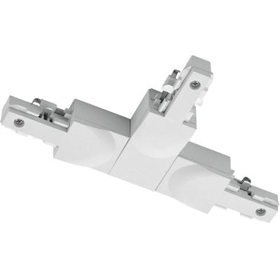 Mat Witte T-Connector Spanningsrail Doorverbinder - 2 Fase - Aarde Rechts