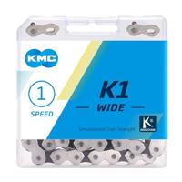 KMC K1-Wide Ketting 1-speed 100L Zilver - Zwart - thumbnail
