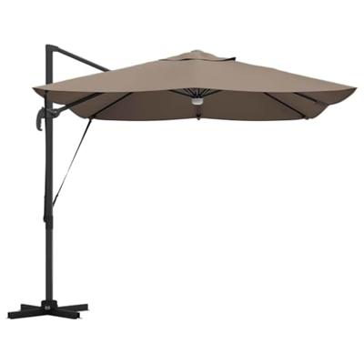 VidaXL Parasol taupe 351 x 250 x 253 cm polyester en aluminium