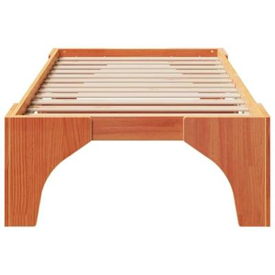 Bedframe met opslag Bruin 90 x 190 cm Massief grenenhout Bedframe met opslag Bruin 90 x 190 cm Massief grenenhout